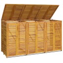 vidaXL Trippelt søppeldunkskur 210x89x117 cm heltre akasie