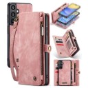 Samsung Galaxy A15 Caseme 008 2-i-1 Multifunksjonell Lommebok-deksel Rosa