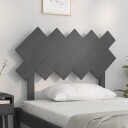 vidaXL Sengegavl grå 104 x 3 x 80,5 cm heltre furu