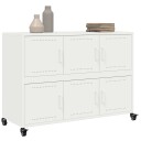  Skjenk hvit 100,5x39x72 cm kaldvalset stål 8721102636288