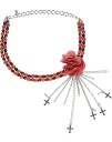 Rød Gotisk Blomst Choker