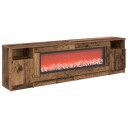 vidaXL Elektrisk peis Gammelt tre 165 x 28,5 x 47 cm Konstruert tre