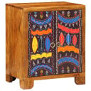  Skjenk flerfarget 50x35x60 cm heltre akasie