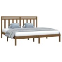 vidaXL Sengeramme honningbrun heltre200x200 cm