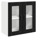 vidaXL Vegghylle LUCCA Svart eik 60 x 31 x 60 cm Konstruert tre