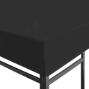 vidaXL Toppduk til paviljong 270 g/m² 3x3 m svart