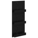 vidaXL Magasinreol med hylle Svart Eik 43 x 11 x 102 cm Konstruert tre