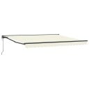  Innvendbar Markise Krem 400x300 cm Polyester og stål