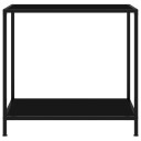 vidaXL Konsollbord svart 80x35x75 cm herdet glass