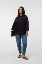 Vero Moda Curve   Skjorte Vmcritta Lace 3/4 Shirt Wvn Cur   Svart