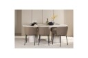 Spisegruppe Narvik 100x200 cm Beige med 6 Edina Stoler Svart / Brun   Svart / Brun