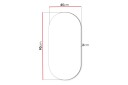 Monfort Vegghengt Speil Oval 45x90 cm   Brun