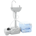 Camping Toalett Set 2 pcs Blå og hvit Høy densitet Polyetylen