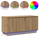  TV skap med LED artisan eik 100 x 38 x 49 cm Konstruert tre