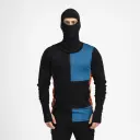 Aclima WarmWool hoodsweater w/zip M"s Jet Black/Corsair/Gold Flame Jet Black/Corsair/Gold Flame XL