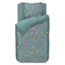 Pip Studio Sengetøy - 140x200 cm - Petit Fleurs - Blå - 2 i 1 design - 100% bomull - Pip Studio