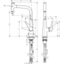 Hansgrohe Talis Select S 300 kjøkkenbat. Med uttrekkbar tut, Steel