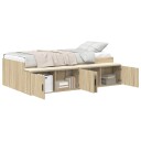 Lagringseng med ramme Sonoma Eik 80x200 cm