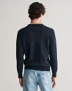 Klassisk bomullsgenser med rund hals EVENING BLUE M