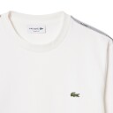 Lacoste Stripe Band Fleece Sweatshirt Herre Hvit XL