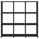 vidaXL Displayhylle med 9 kuber svart 103x30x107,5 cm stoff