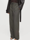 Mango Belt Straight Fit Trousers   Grey   40