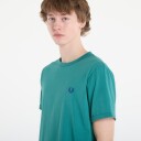 Fred Perry Ringer T Shirt   Green   S