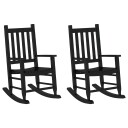  Gyngestoler for barn 2 stk svart heltre poppeltre 3281594