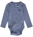 Hummel Body I/e   hmlMini   2 pack   Ombre Blue/Flint Stone   Hummel   1 år (80)   Langermet Body Blå Marineblå