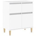 vidaXL Skjenk hvit 60x35x70 cm konstruert tre