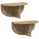  Vegghylle 2 pcs Artisan Eik 38 x 19 x 19 cm Konstruert tre