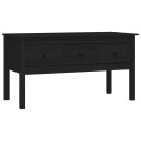 vidaXL Salongbord svart 102x49x55 cm heltre furu