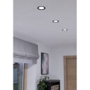 Innfelt lampe Saliceto Stel 88 mm 2700K - Sort