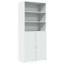  Highboard hvit 80x42,5x185 cm konstruert tre 8721102654671