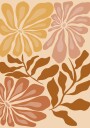 Boho Floral Earth Tones Plakat / 21x30
