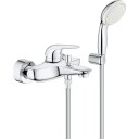 GROHE EUROSTYLE SOLID KAR- OG DUSJBATTERI M/1-SPRAY HÅNDDUSJ KROM