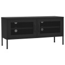 vidaXL TV-benk svart 105x35x50 cm stål