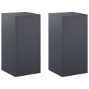 vidaXL Planteholder 2 pcs Antrasitt 40 x 40 x 80 cm Galvanisert stål