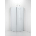 Contura Shower Space dusjdør, 62,3 cm, frostet glass, hvit profil