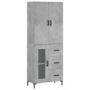  Highboard betonggrå 69,5x34x180 cm konstruert tre