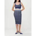 Elisabetta Franchi Dame Topper Blå M,