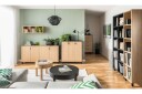 Simple Sofabord 54 cm Rundt med Oppbevaringshylle Natur - VOX
