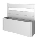 Biohort Skjerm for plantebed 4x1 m med akrylglass metallic