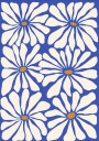 Sunny Floral Blue Poster Plakat / 30x40cm