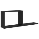 vidaXL Flytende hyller Svart eik 80 x 15 x 30 cm Konstruert tre