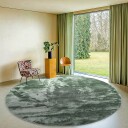 Runde tepper   Aranga Super Soft Fur grønn Størrelse: Ø 120 cm