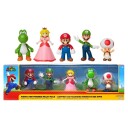 Super Mario 5-pack Figurer med Mario, Luigi, Prinsesse Peach, Yoshi og Toad