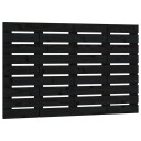 vidaXL Veggmontert sengegavl svart 96x3x63 cm heltre furu