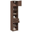  Smalt oppbevaringsskap brun eik 45x42,5x225 cm konstruert tre