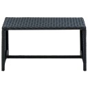  Salongbord svart 70x40x38 cm polyrotting